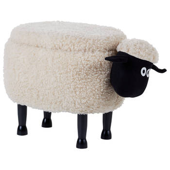 Beliani SHEEP - Dierenhocker-Zwart-Polyester
