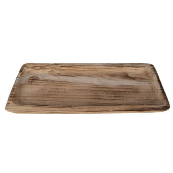 Clayre & Eef Decoratie schaal 40x17x3 cm Bruin Hout Rechthoek Fruitschaal Bruin Fruitschaal