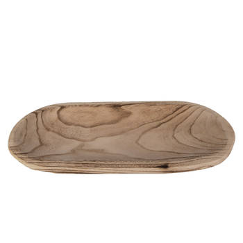 Clayre & Eef Decoratie schaal 40x18x4 cm Bruin Hout Rechthoek Fruitschaal Bruin Fruitschaal