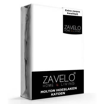 Zavelo Molton Hoeslaken (100% Katoen)-Lits-jumeaux (160x210 cm)