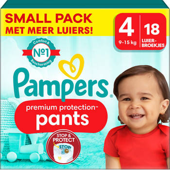 Pampers - Premium Protection Pants - Maat 4 - Small Pack - 18 stuks - 9/15 KG
