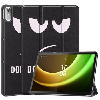 Basey Lenovo Tab P11 (2e Gen) Hoesje Kunstleer Hoes Case Cover -Don't Touch Me