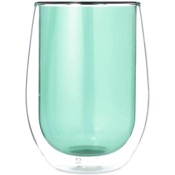 Blokker dubbewlandig glas 35cl - groen