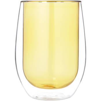 Blokker dubbelwandig glas 35cl - geel