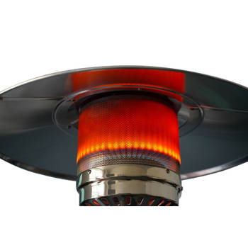 Heater terrasverwarmer zwart 13.000 watt op gas