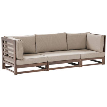 Beliani TRANI - Tuinsofa-Donkere houtkleur-FSC® gecertificeerd acaciahout