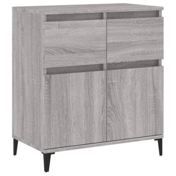 vidaXL Dressoir 60x35x70 cm bewerkt hout grijs sonoma eikenkleurig