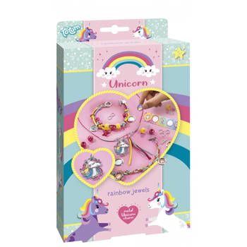 Totum sieraden maken Unicorn Rainbow Jewels meisjes 5-delig