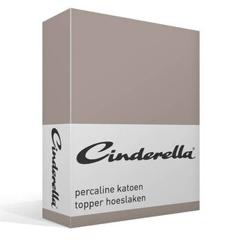 Cinderella Topper Hoeslaken Basic Percaline Taupe-200 x 200 cm