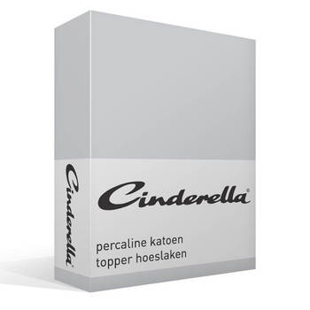 Cinderella Topper Hoeslaken Basic Percaline Light Grey-200 x 200 cm