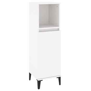 The Living Store Badkaast - naam - Kast - 30x30x100cm - Wit