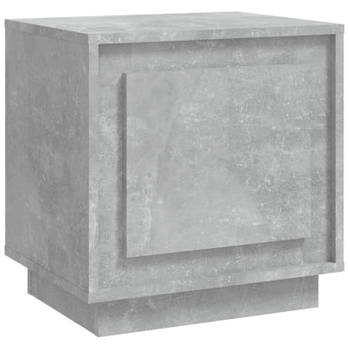 vidaXL Nachtkastje 44x35x45 cm bewerkt hout betongrijs