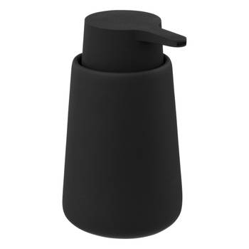 Zeeppompje/zeepdispenser van keramiek - zwart - 250 ml - Zeeppompjes