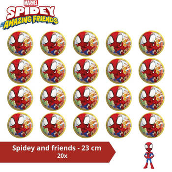 Bal - Voordeelverpakking - Spiderman en Friends - 23 cm - 20 stuks