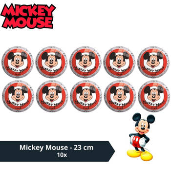 Bal - Voordeelverpakking - Mickey Mouse - 23 cm - 10 stuks