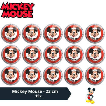 Bal - Voordeelverpakking - Mickey Mouse - 23 cm - 15 stuks