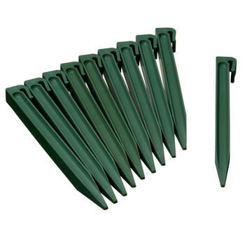 Nature - Grondpennen voor borderranden groen H26,7x1,9x1,8 cm set 10 stuks