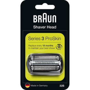 Braun vervangend stuk 32B zwart voor scheermes - Compatibel met Series 3-scheerapparaten