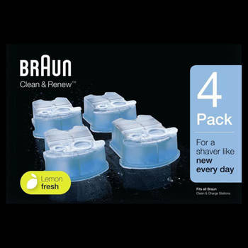 Braun Clean & Renew CCR-navulcartridges - pakket van 4 navullingen