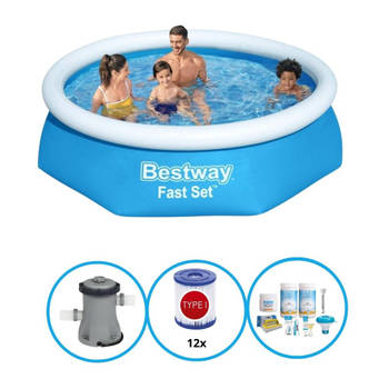 Bestway Zwembad Fast Set 244x61 cm - Zwembad Bundel