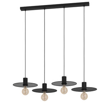 EGLO Ikeston Hanglamp - E27 - 98 cm - industrieel - Zwart - Staal