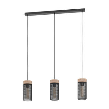 EGLO Kilnsdale Hanglamp - E27 - 81 cm - Zwart/Bruin