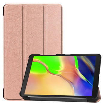 Basey Samsung Galaxy Tab A 8.0 (2019) Hoesje Kunstleer Hoes Case Cover -Rose Goud