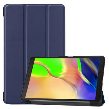 Basey Samsung Galaxy Tab A 8.0 (2019) Hoesje Kunstleer Hoes Case Cover -Donkerblauw
