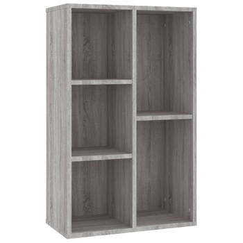 vidaXL Boekenkast/dressoir 50x25x80 cm bewerkt hout sonoma grijs