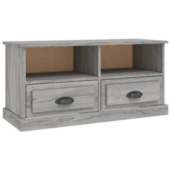 vidaXL Tv-meubel 93x35,5x45 cm bewerkt hout grijs sonoma eikenkleurig