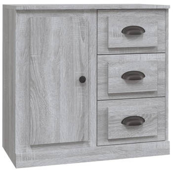 vidaXL Dressoir 70x35,5x67,5 cm bewerkt hout grijs sonoma eikenkleurig