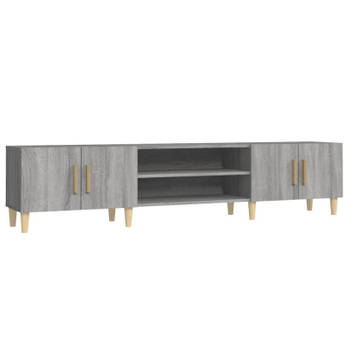 vidaXL Tv-meubel 180x31,5x40 cm bewerkt hout grijs sonoma eikenkleurig