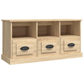 vidaXL Tv-meubel 100x35x50 cm bewerkt hout sonoma eikenkleurig