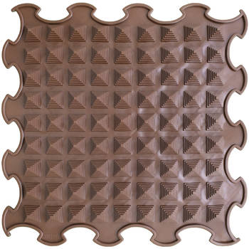 Ortoto Sensory Massage Puzzle Mat Little Pyramids Donkere Chocolade