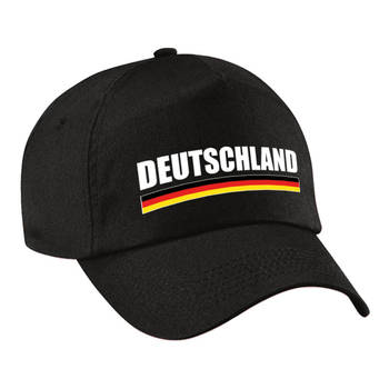 Duitsland/Deutschland landen pet/baseball cap zwart volwassenen - Verkleedhoofddeksels