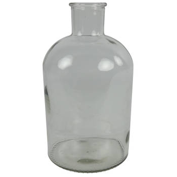 Countryfield vaas - helder/transparant - glasA - apotheker fles - D17 x H31 cm - Vazen