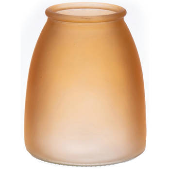 Bellatio Design Bloemenvaas - mat bruin glas - D13 x H15 cm - Vazen