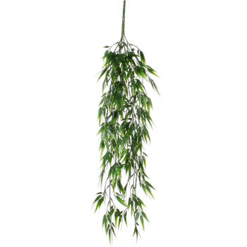 Mica Decorations Kunsttak - bamboe - plant - hangend - 76 x 20 cm - Kunstplanten