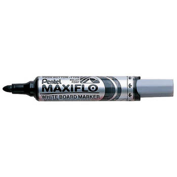 Pentel whiteboardmarker Maxiflo zwart 12 stuks