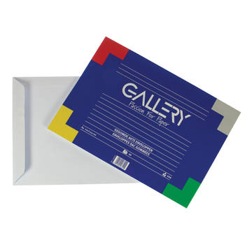 Gallery enveloppen ft 229 x 324 mm, gegomd, binnenzijde blauw, pak van 10 stuks 25 stuks