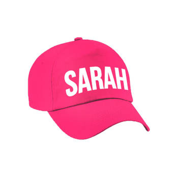 Sarah cadeau pet /cap roze voor dames - Verkleedhoofddeksels