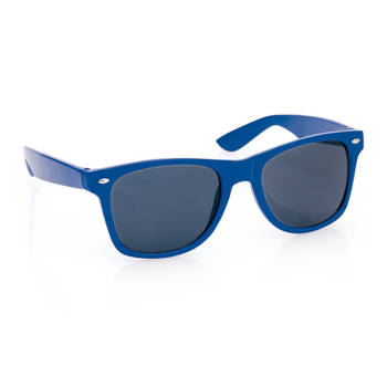 Hippe party zonnebril blauw volwassenen - Verkleedbrillen