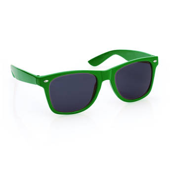 Hippe party zonnebril groen volwassenen - Verkleedbrillen