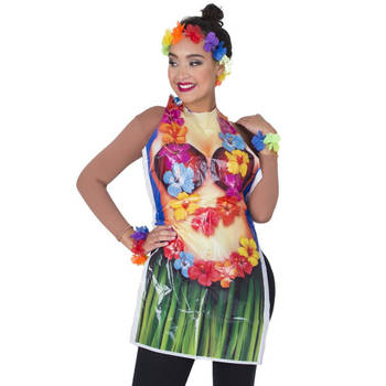 Hawaii thema verkleed schort vrouw - Verkleedattributen