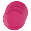 Santex feest gebak/taart bordjes - fuchsia roze - 20x stuks - karton - D17 cm - Feestbordjes