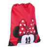 Disney Minnie MouseA gymtas/rugzak/rugtas voor kinderen - rood - polyester - 29 x 40 cm - Gymtasje - zwemtasje