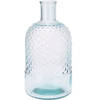H&S Collection Fles Bloemenvaas Salerno - Gerecycled glas - transparant - D12 x H23 cm - Vazen