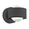 EGLO Ono 2 - Wandlamp - 2 Lichts - Antraciet - Helder