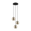 EGLO Lemorieta Hanglamp - E27 - 3-lichts - Ø 44 cm - Zwart/Goud