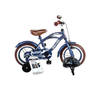 Volare Kinderfiets Blue Cruiser - 12 inch - Blauw - Met fietshelm & accessoires